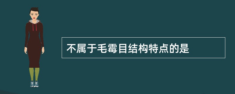 不属于毛霉目结构特点的是