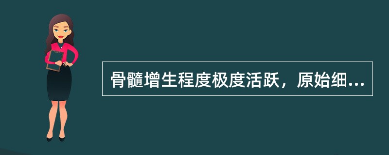 骨髓增生程度极度活跃，原始细胞占30%，这些原始细胞的化学染色结果分别是：POX(+)，ALP积分5分，PAS部分细胞呈颗粒状阳性，α-NBE(-)，据此，下述最可能的选择是