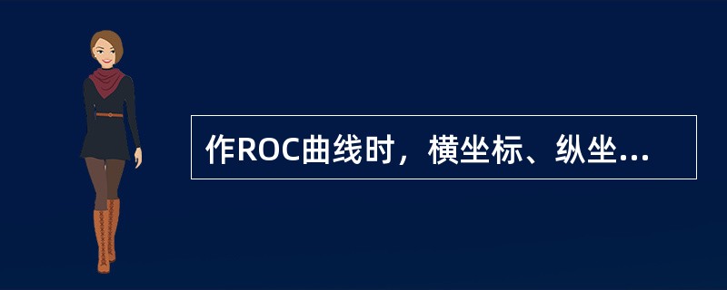 作ROC曲线时，横坐标、纵坐标分别为()