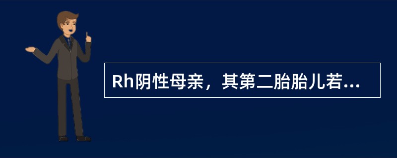 Rh阴性母亲，其第二胎胎儿若Rh阳性，胎儿生后易患