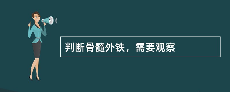 判断骨髓外铁，需要观察