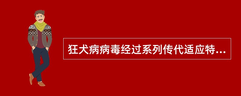 狂犬病病毒经过系列传代适应特定宿主后可称之为()