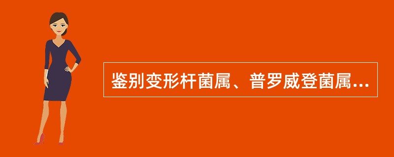 鉴别变形杆菌属、普罗威登菌属、摩根菌属的关键生化反应是