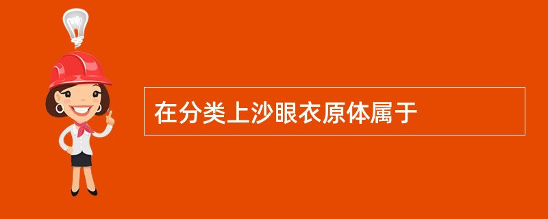 在分类上沙眼衣原体属于