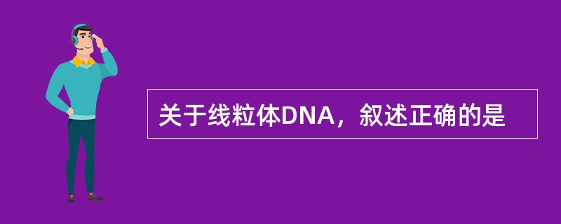 关于线粒体DNA，叙述正确的是