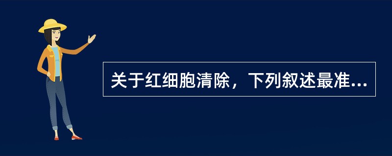 关于红细胞清除，下列叙述最准确的是