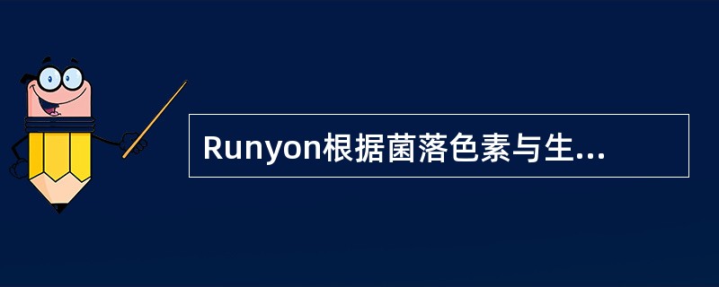 Runyon根据菌落色素与生长速度将非结核分枝杆菌分为()