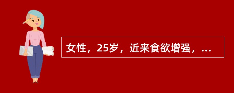 女性，25岁，近来食欲增强，并伴多尿、多饮、四肢麻木等症。尿糖(+++）。可考虑