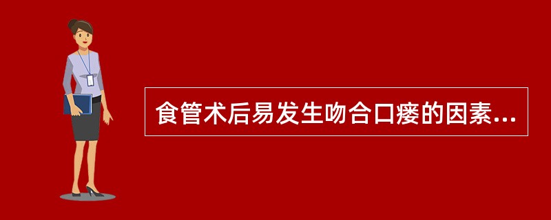 食管术后易发生吻合口瘘的因素之一是吻合口部位缺乏