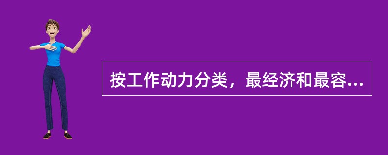 按工作动力分类，最经济和最容易获得的呼吸机类型是