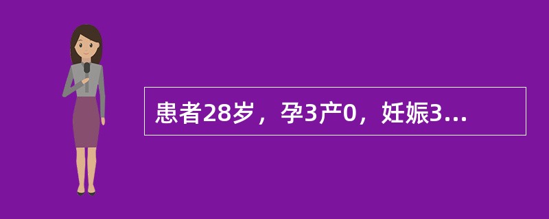 患者28岁，孕3产0，妊娠34周，第一胎人丁流产，第二胎为脊柱裂畸形于妊娠24周时引产。此次妊娠早期无异常情况。妊娠32周时B超检查提示：羊水偏多，胎儿大于妊娠月份，未见明显畸形。孕妇体型肥胖，有多饮