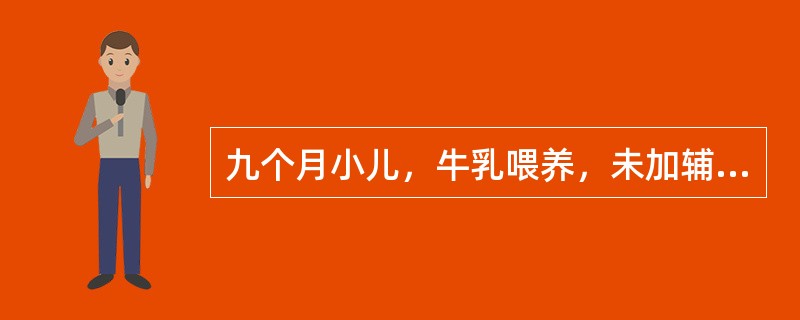 九个月小儿，牛乳喂养，未加辅食，近1个月来常腹泻，食欲减退，有异食癖，皮肤黏膜苍白，肝肋下2cm，脾肋下0．5cm，Hb70g／L，血涂片：血细胞大小不等，以小细胞为主。应考虑下列哪种疾病