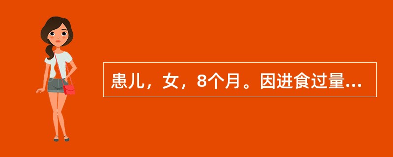 患儿，女，8个月。因进食过量发生腹泻，6～10次／日。体温37.9°C，精神稍差，前囟稍凹陷，尿量稍减少，镜检大便见少量脂肪球，血清钠140mmol／L。患儿最主要的护理诊断是