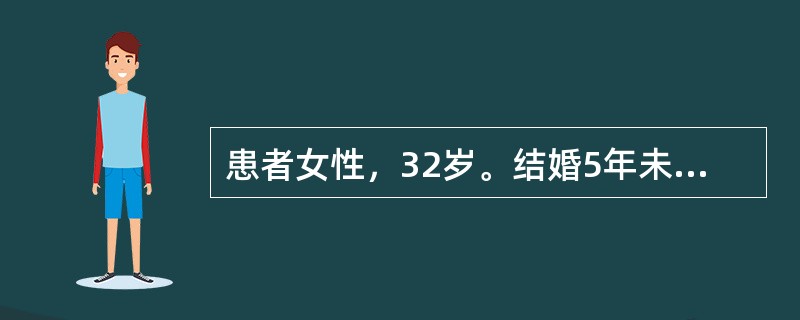患者女性，32岁。结婚5年未孕，既往月经规律。现停经40日，阴道少量流血伴下腹坠痛1日。查体:血压100/70mmHg，脉搏92次/分，下腹轻压痛，无反跳痛，移动性浊音(-)。妇科检查:子宫略大，宫颈