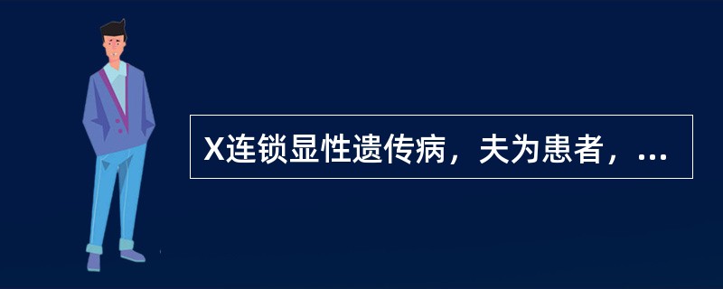 X连锁显性遗传病，夫为患者，妻正常，(　　)。