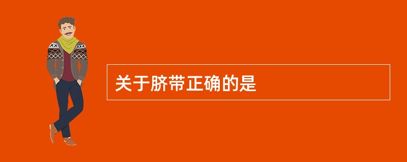 关于脐带正确的是