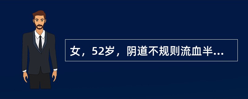 女，52岁，阴道不规则流血半个月，加重3天，无腹痛，B超检查：子宫附件无异常。可能的诊断是