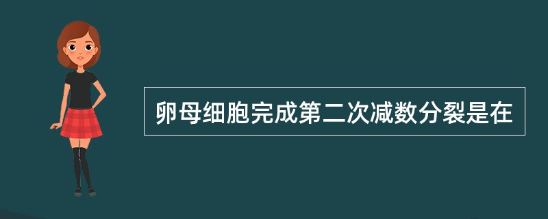 卵母细胞完成第二次减数分裂是在
