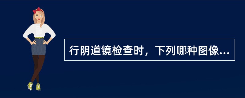 行阴道镜检查时，下列哪种图像属于正常子宫颈上皮