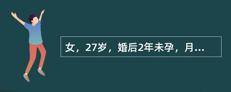 女，27岁，婚后2年未孕，月经规律，现停经41天，近1周觉乳房胀痛，尿妊娠试验阳性，基础体温曲线示高温相已达28天。最可能的诊断为