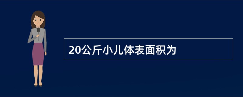 20公斤小儿体表面积为