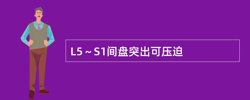 L5～S1间盘突出可压迫