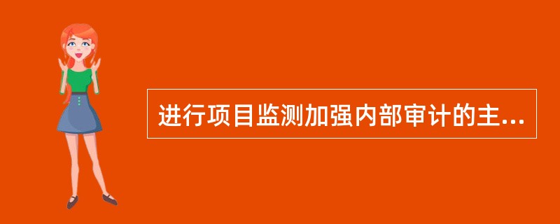 进行项目监测加强内部审计的主要内容