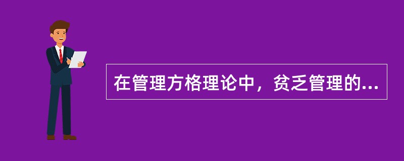 在管理方格理论中，贫乏管理的领导行为类型是