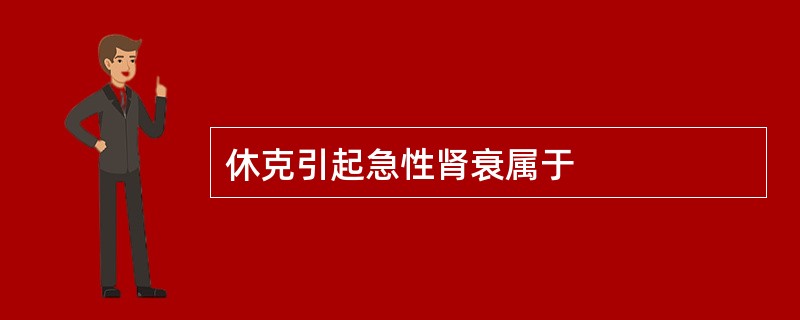 休克引起急性肾衰属于