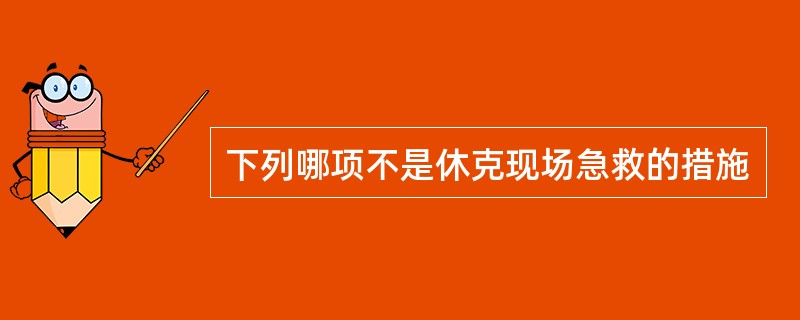 下列哪项不是休克现场急救的措施