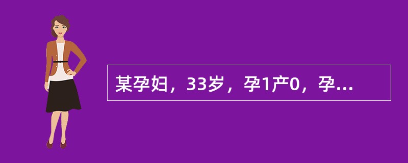 某孕妇，33岁，孕1产0，孕35周。破膜4小时，上午7时起宫缩为30～35秒，间隙3～4分钟，胎心率140次/分，头位。肛查：宫颈扩张2cm，先露高位0，于晚上9时，宫缩持续20～25秒，间隙7～8分