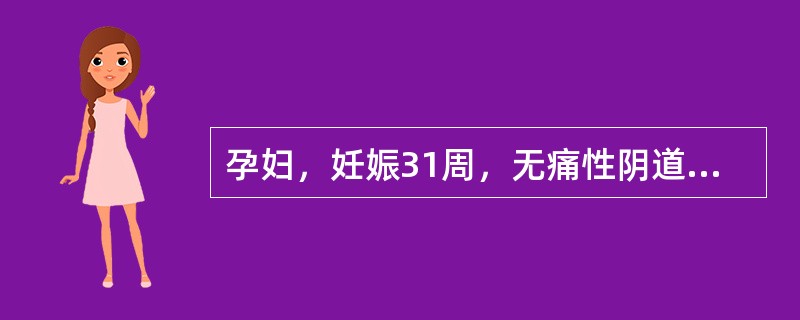 孕妇，妊娠31周，无痛性阴道流血4次。查体发现，胎心在正常范围.子宫无压痛，阴道流血量少于月经量，正确的护理措施是