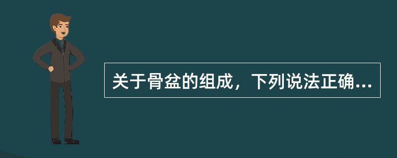 关于骨盆的组成，下列说法正确的是