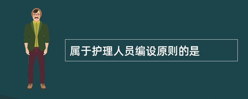 属于护理人员编设原则的是