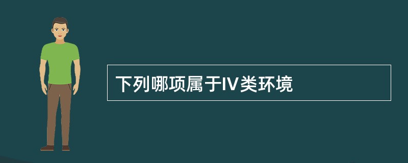下列哪项属于Ⅳ类环境