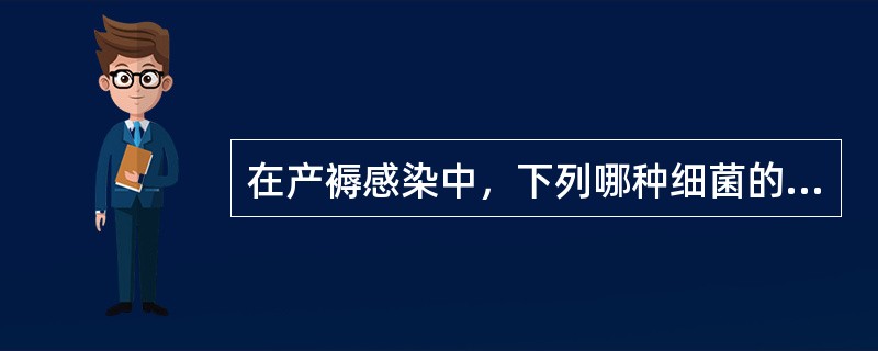 在产褥感染中，下列哪种细菌的感染最易发生感染性休克？(　　)