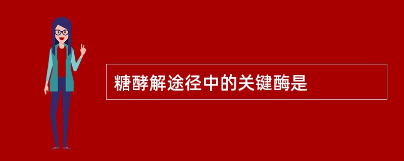 糖酵解途径中的关键酶是