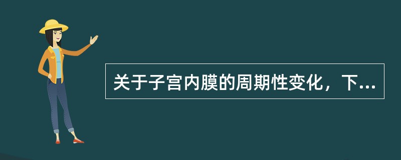 关于子宫内膜的周期性变化，下列哪项错误？(　　)