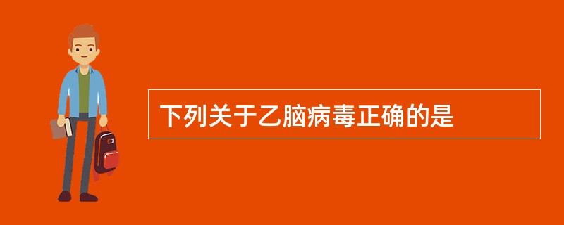 下列关于乙脑病毒正确的是