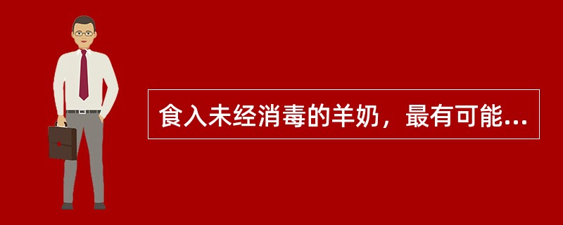 食入未经消毒的羊奶，最有可能罹患的疾病是