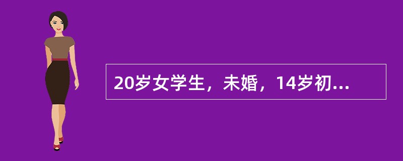 20岁女学生，未婚，14岁初潮，月经不规律，经期不定，量时多时少，末次月经16天前，主诉阴道淋漓出血10余天，无腹痛。如患者面临考试，经常夜间读书且生活起居无规律，首先行