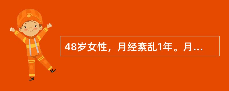 48岁女性，月经紊乱1年。月经为15～25／40～60，经量时多时少。此次闭经50天后持续出血半个月。查体：子宫稍大、软，宫颈光滑，附件阴性。应行的检查是