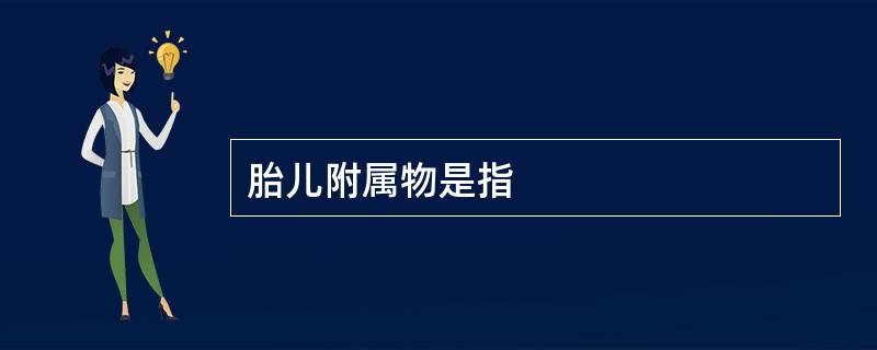 胎儿附属物是指