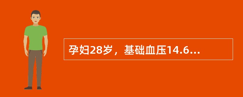 孕妇28岁，基础血压14.6/10kPa(110/75mmHg)，妊娠32周，血压23／13.3kPa(160/100mmHg)，休息后水肿仍为(+++)，尿蛋白(+++)，尿常规中见透明和颗粒管型。