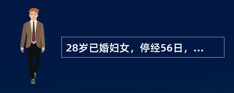 28岁已婚妇女，停经56日，阴道中等量流血2日，伴阵发性下腹痛并逐渐加重。查子宫稍大，宫口可通过一指，并见宫口内的胎囊。本例正确诊断是