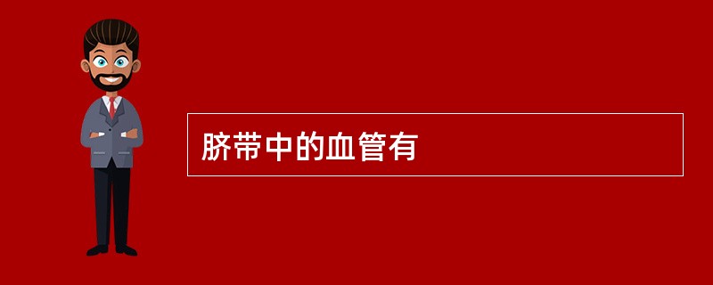 脐带中的血管有