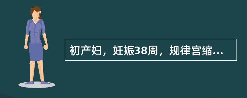 初产妇，妊娠38周，规律宫缩5小时，阴道流液6小时，宫口开大5cm，双顶径处在坐骨棘水平，阴道分泌物pH值为7，胎心正常。正确的处理是