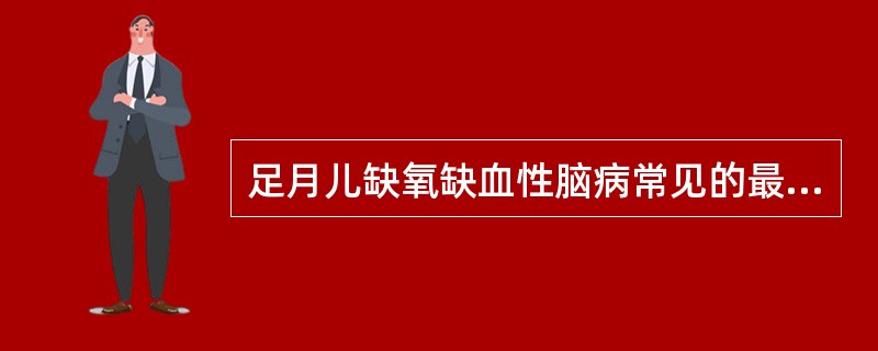 足月儿缺氧缺血性脑病常见的最典型的神经病理学改变为