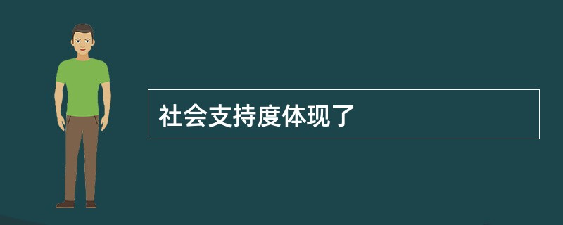 社会支持度体现了