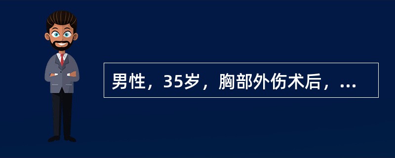 男性，35岁，胸部外伤术后，由于害怕疼痛，很少出病室活动，术后7日，出现左下肢肿胀、剧痛，色苍白，有压痛，稍有活动，疼痛即加重。查体：T38.4℃，P103次／分，R20次／分，足背动脉搏动减弱。该病